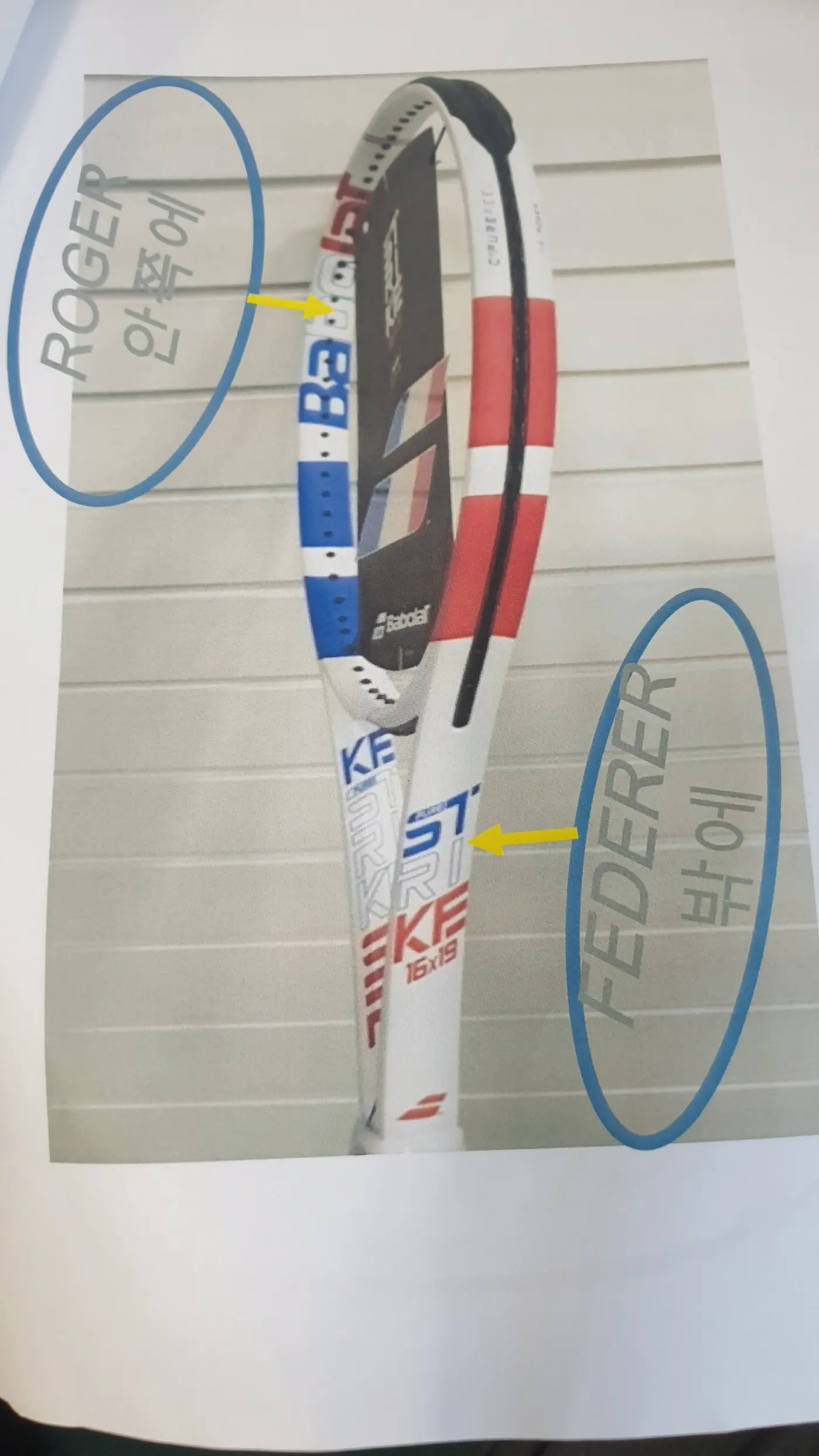 윌슨 프로스태프 RF97 프랑스 버전 도색 프레임 상태