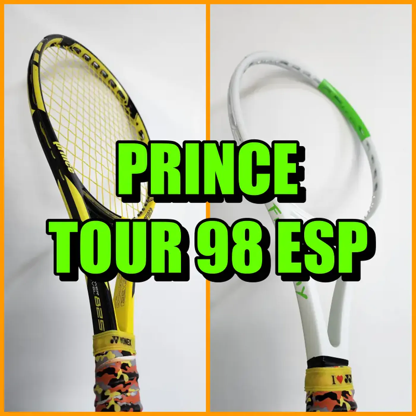 프린스 투어 98 ESP 화이트·그린 무광 커스텀 도색